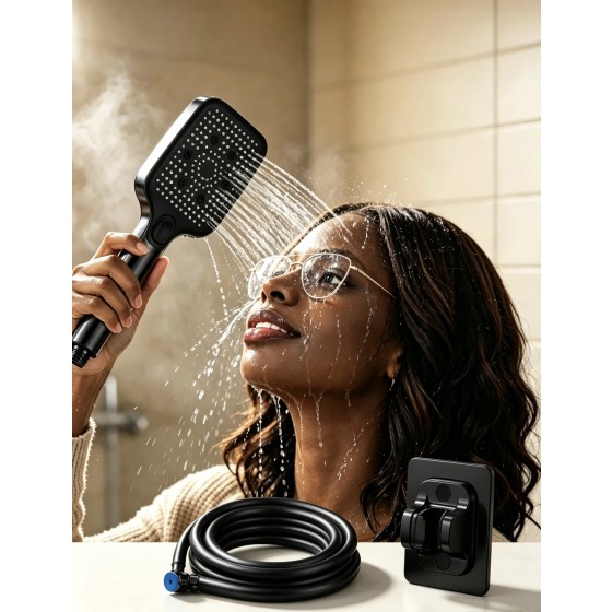 H21C black shower handle set ,stock